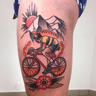 Thigh Bicycle Tattoos Bicycles Create Change Com